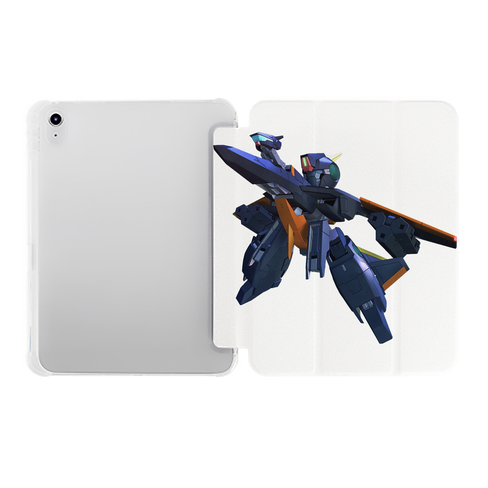 （画像用） 機動戦士ガンダム Mobile Suit Gundam IPad ケース ペン収納付き 三つ折りスタンド PUレザー×シリコン 対応機種9.5/10.5/10.9インチ